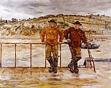 Jean Francois Raffaelli Wall Art - Fishermen at Jersey
